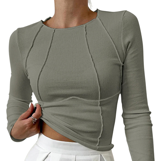 Dorothy Piping Long Sleeve Top | Classic & Versatile Design