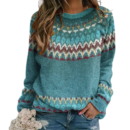 Esther Sweater | Retro Wave Pattern Sweater