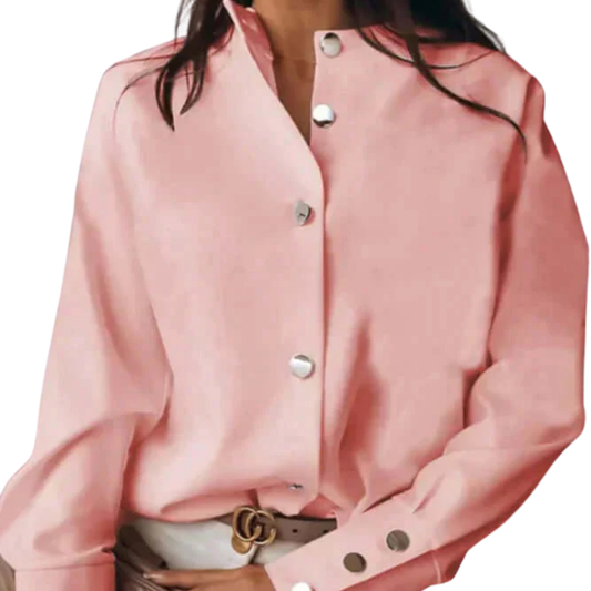 Jaliana Women's Buttoned Long Sleeve Blouse | Classic & Versatile Style