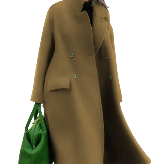Goldie Long Wool Coat | Classic Tailored Warmth