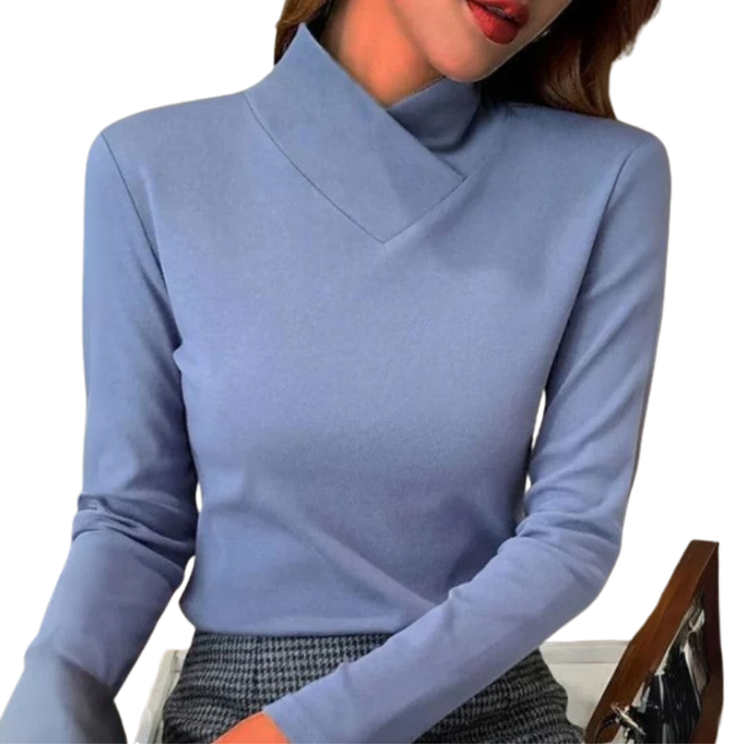 Eden T-Shirt | Blue Long Sleeve Casual Top