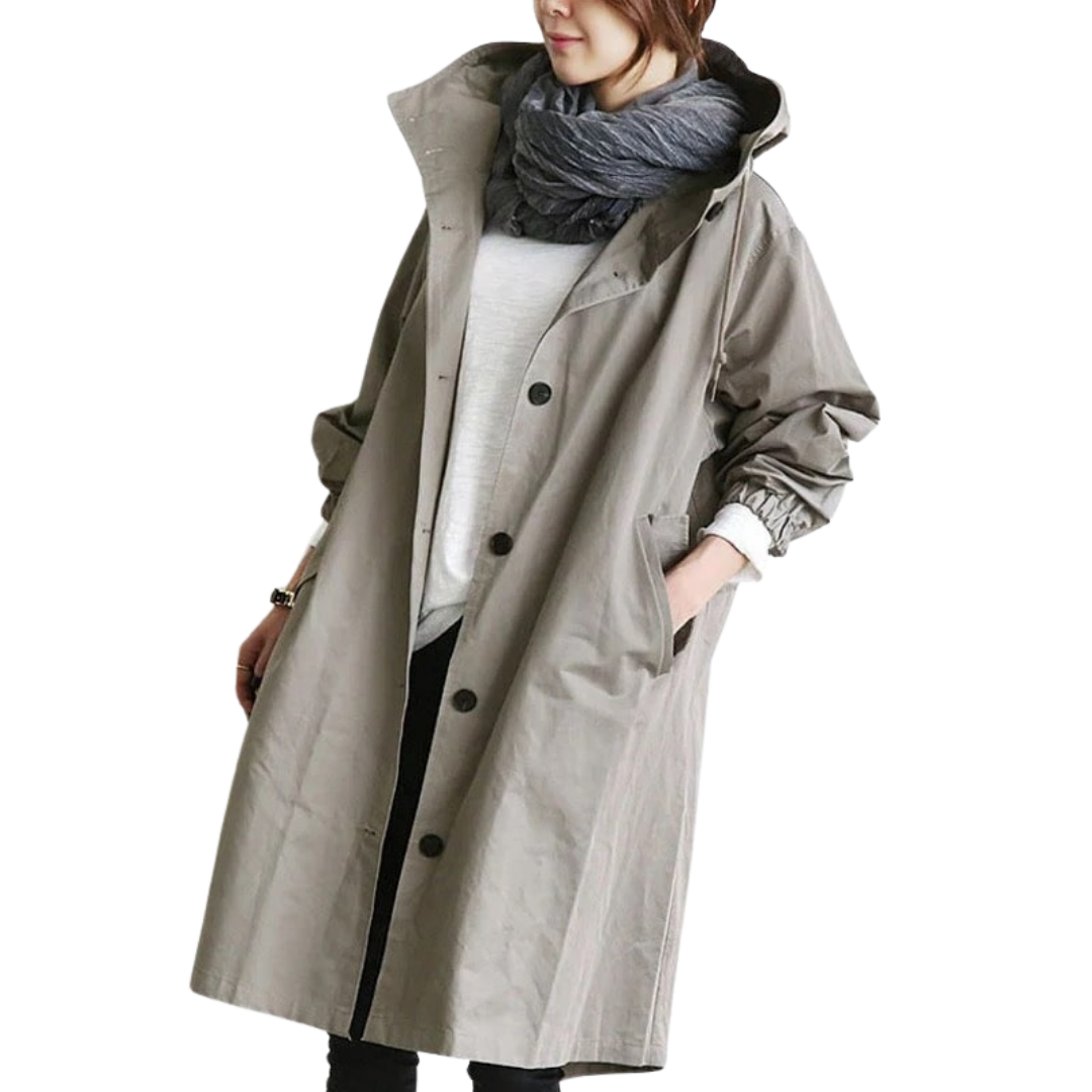 Annie Coat | Women's Oversized Lightweight Trench Coat