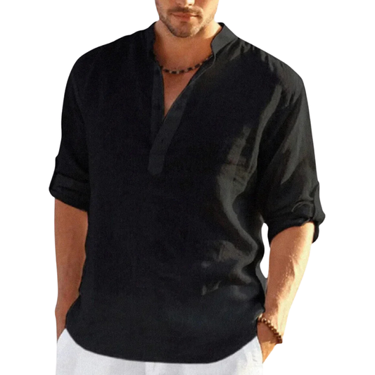 Whitaker Shirt | Men’s Cotton Half-Button Shirt