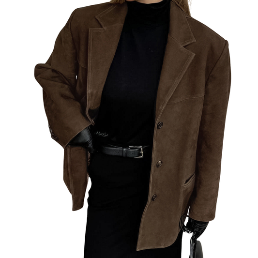 Tamra Blazer | Autumn Suede Tailored Blazer