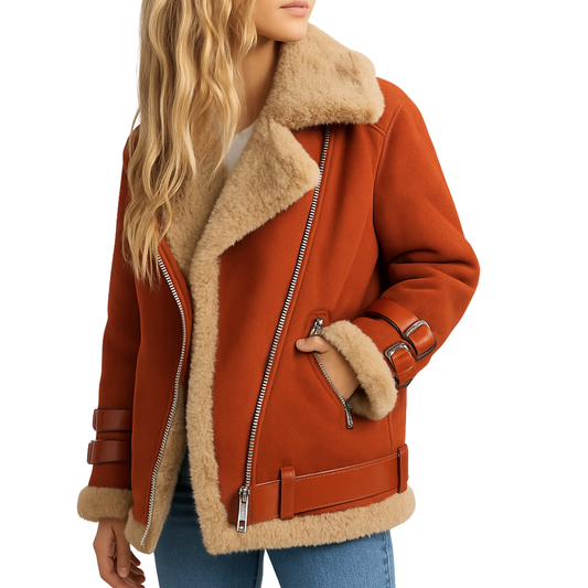 Rayna Jacket | Women's Autumn Suede Jacket with Fleece Lining