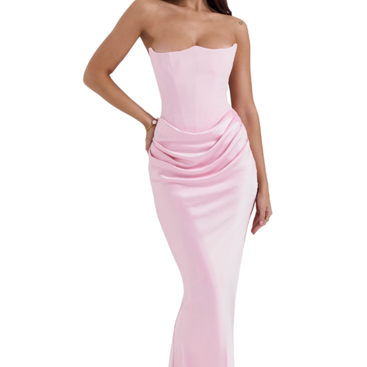 Varya Dress | Elegant Sleeveless Corset-Style Maxi Dress