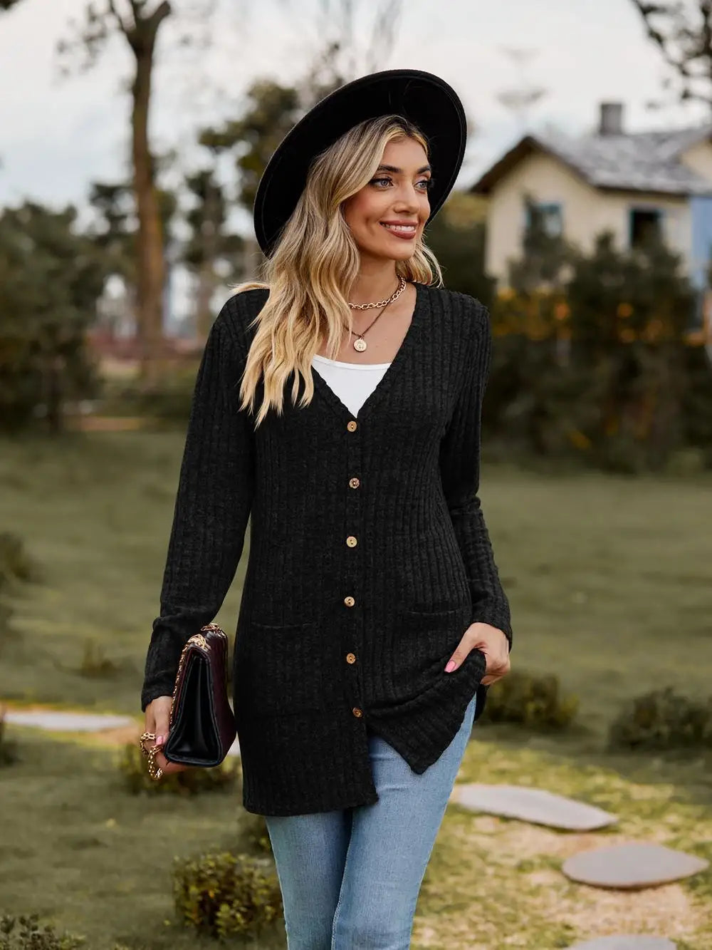 Tiffany Cardigan | Autumn Long Button-Up Cardigan