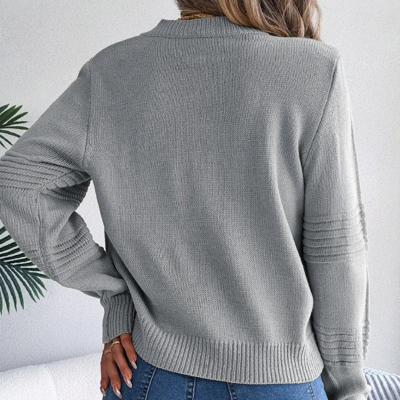 Wendy Jumper | Women’s Autumn Textured Crew-Neck Knitted Jumper