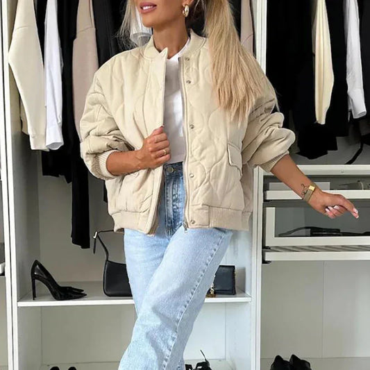 Shakira Jacket | Autumn Quilted Casual Bomber Jacket