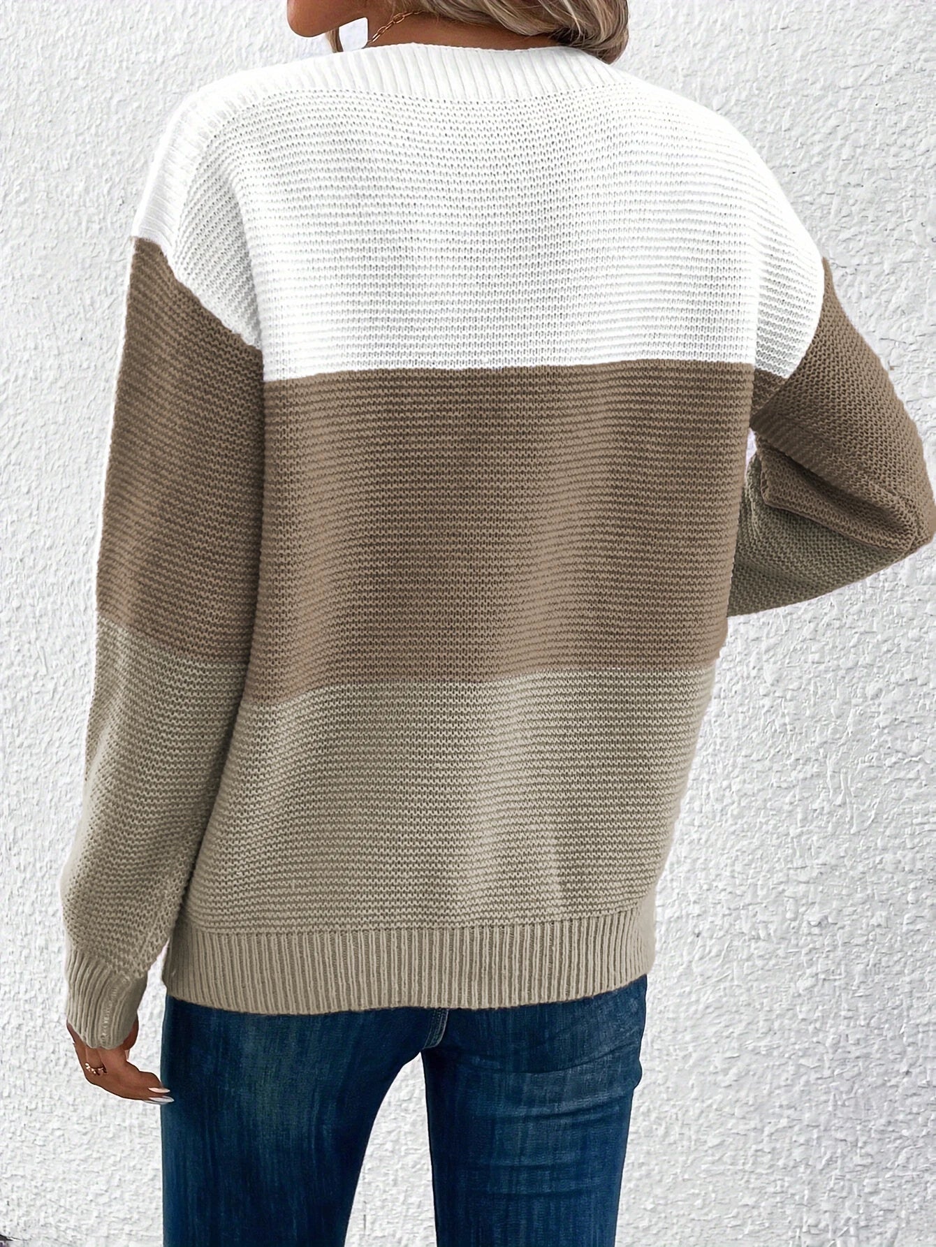 Tiara Jumper | Autumn Color Block Knitted Jumper