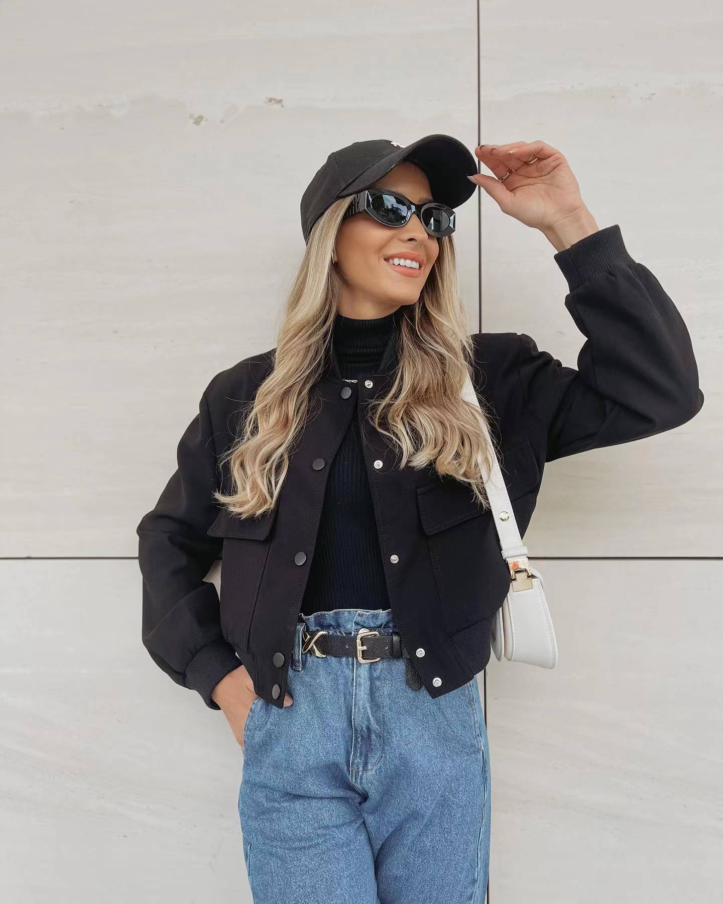 Sandy Jacket | Autumn Cropped Varsity Style Jacket