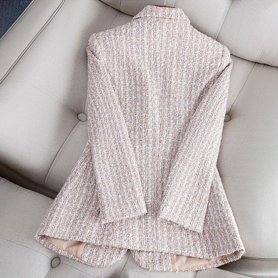 Nisha Blazer | Elegant Tweed Double-Breasted Blazer