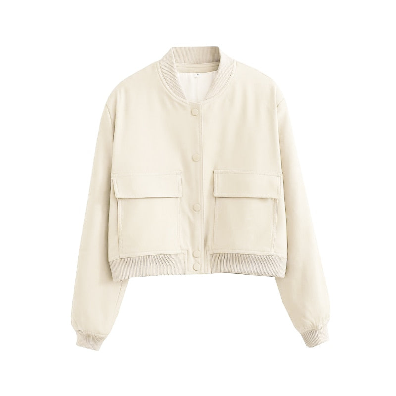 Sandy Jacket | Autumn Cropped Varsity Style Jacket