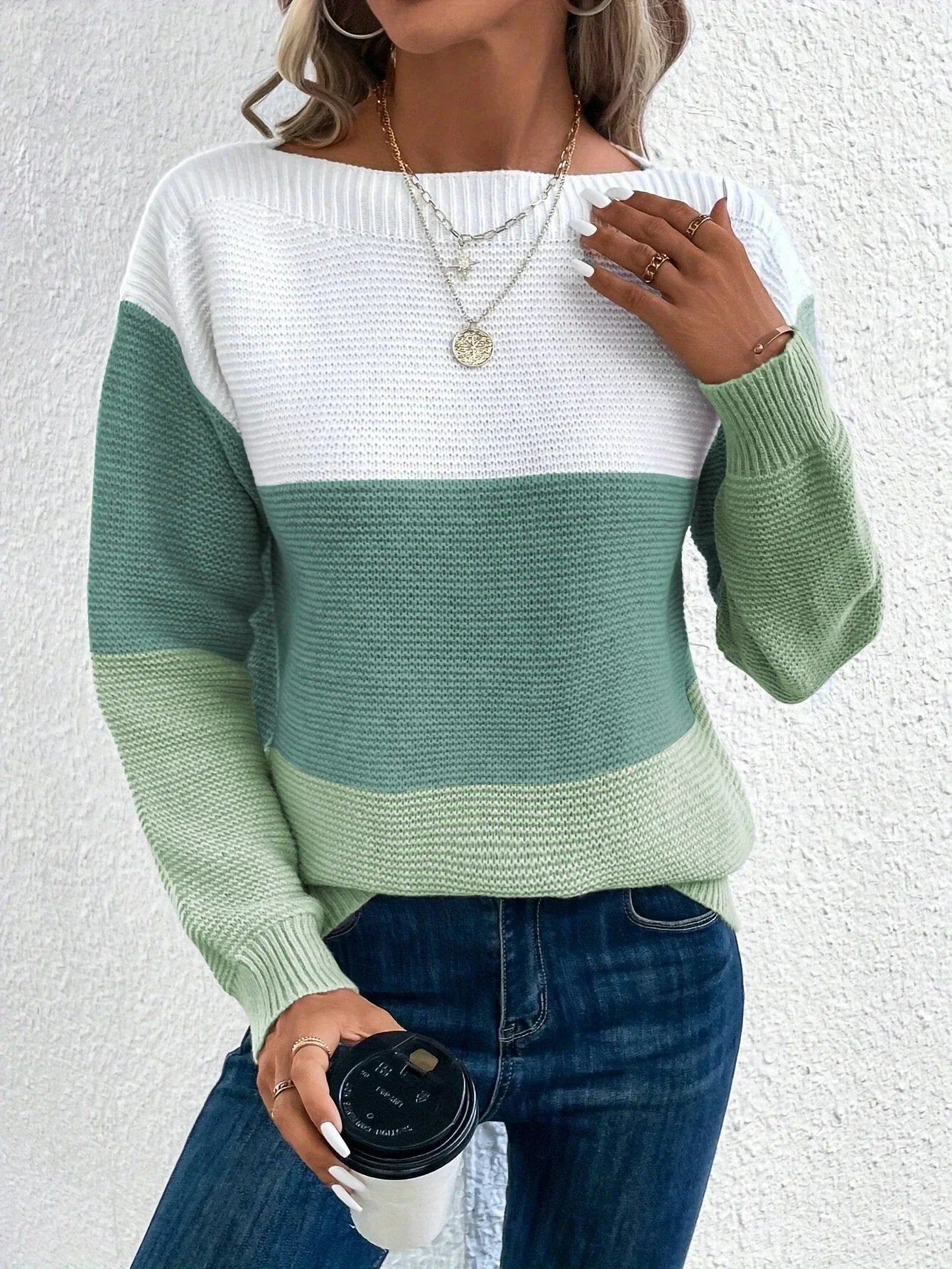 Tiara Jumper | Autumn Color Block Knitted Jumper