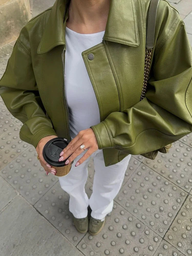 Sameera Jacket | Autumn Faux Leather Jacket