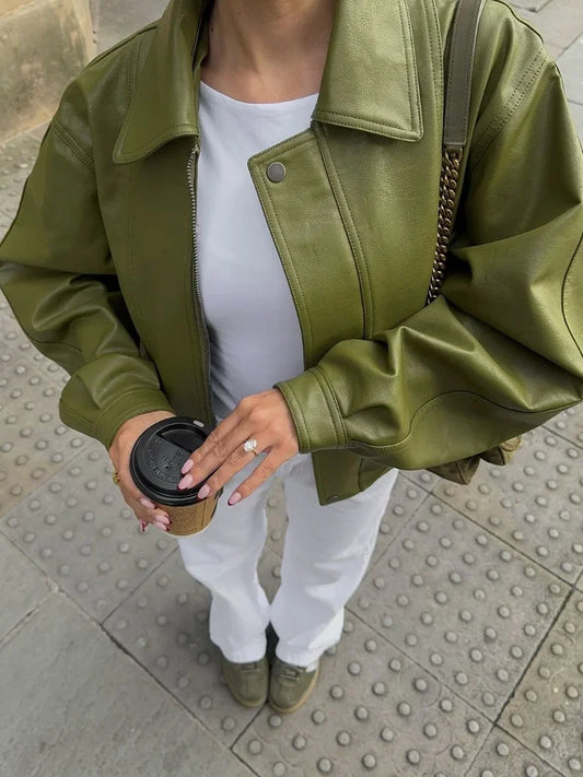 Sameera Jacket | Autumn Faux Leather Jacket