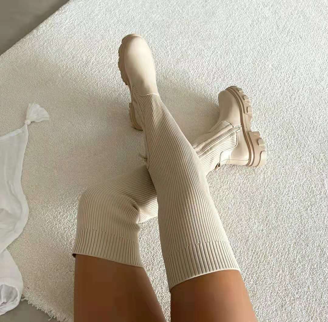 Olivette Women's Over-the-Knee Boots | Trendy Fall Sock Boots