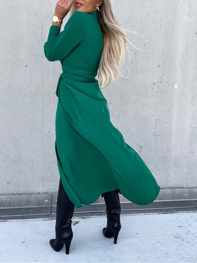 Kaylin Dress | Long-Sleeve Shirt Dress with Collar