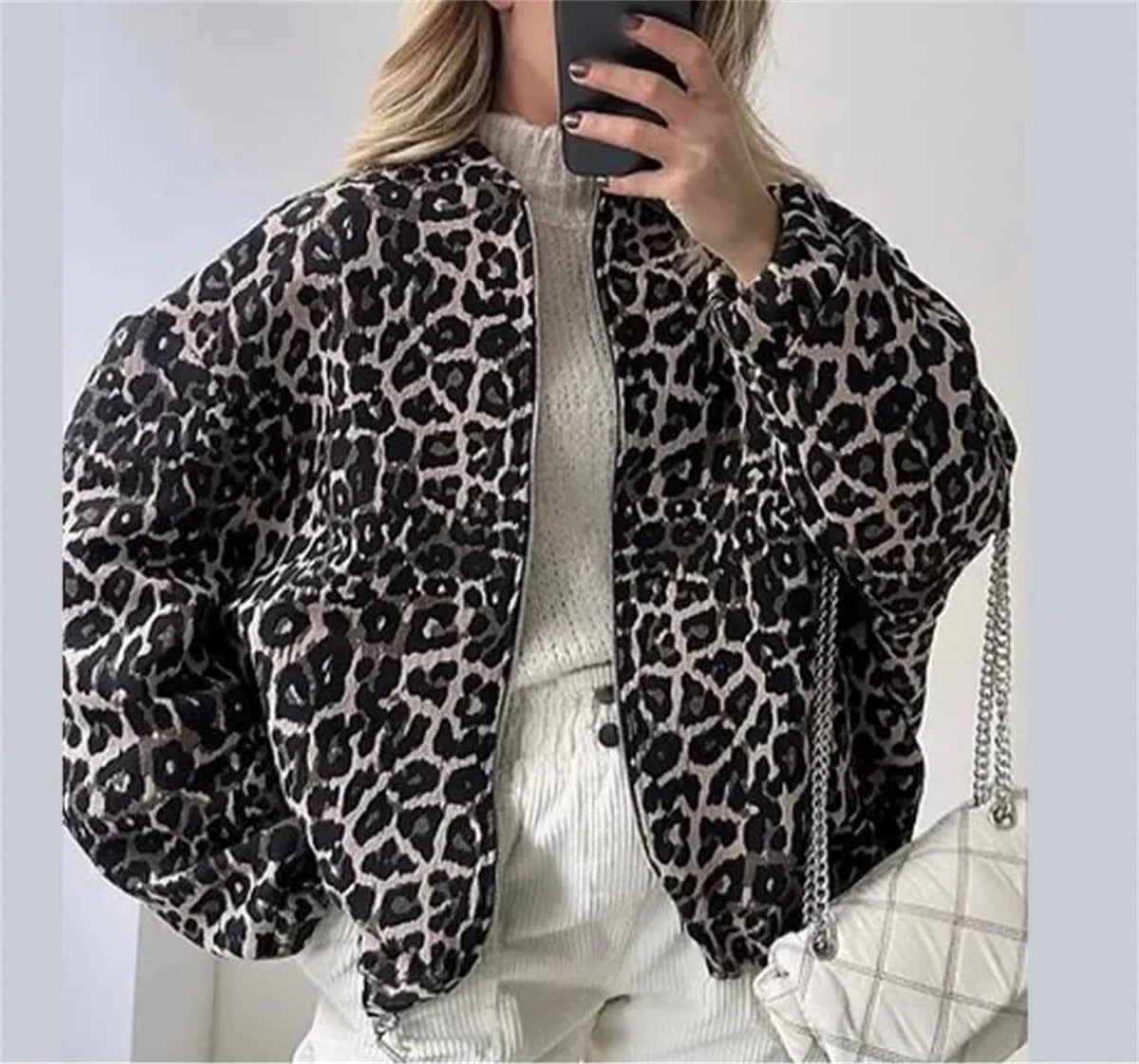Shaina Jacket | Autumn Leopard Print Casual Jacket