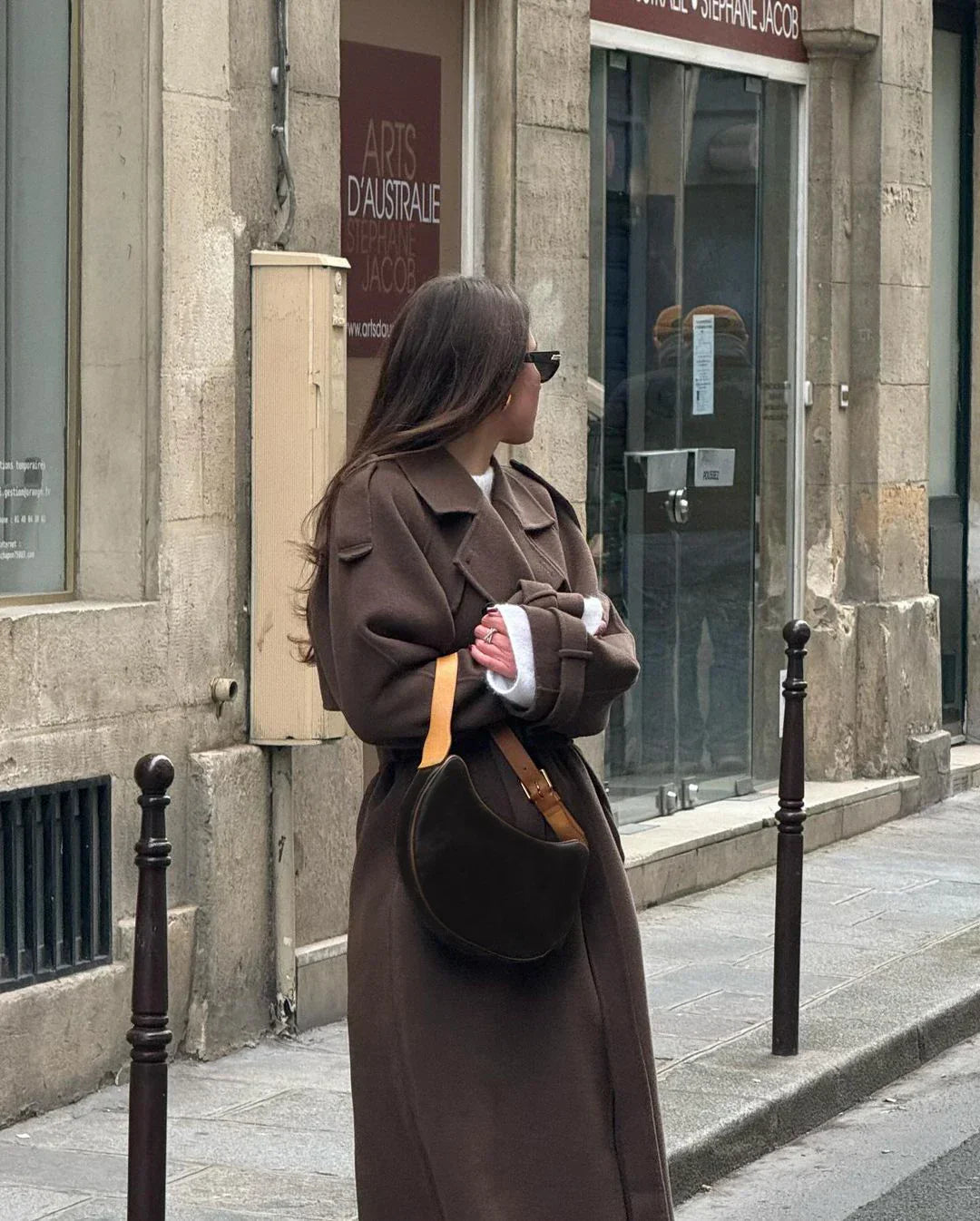 Sarika Trench Coat | Autumn Double-Breasted Belted Wool Coat
