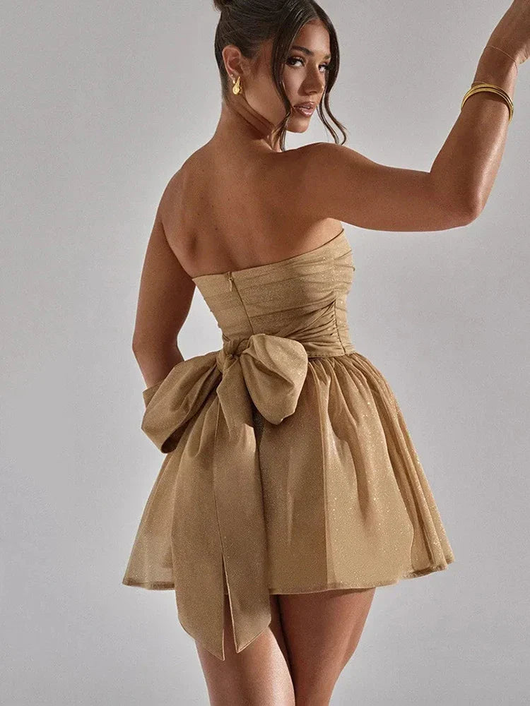 Oliviana Dress | Strapless Sequin Mini Party Dress