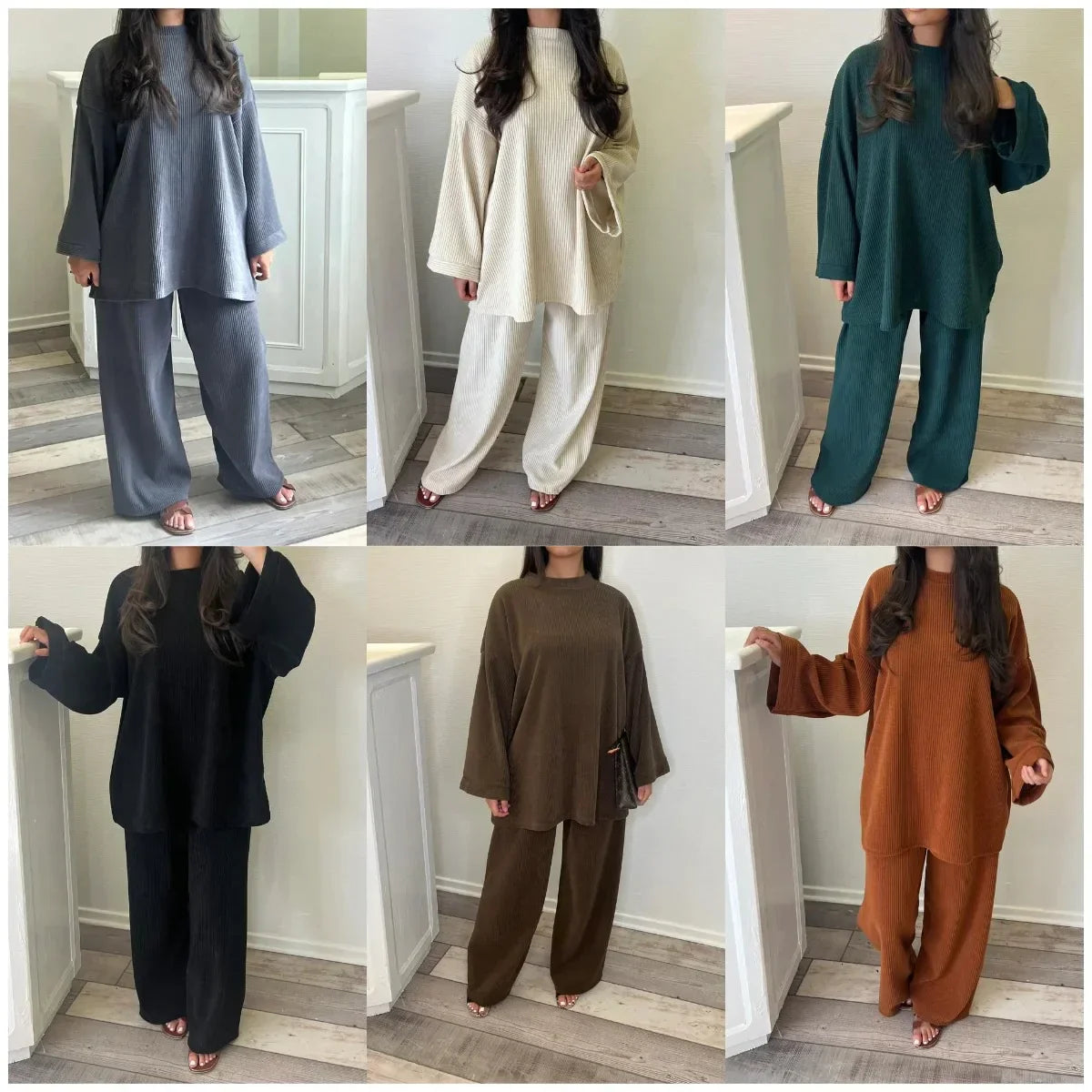 Tana Lounge Set | Autumn Relaxed Ribbed Two-Piece Set