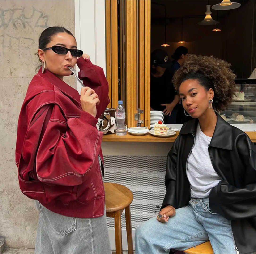 Shania Jacket | Autumn Oversized Red Zip Jacket