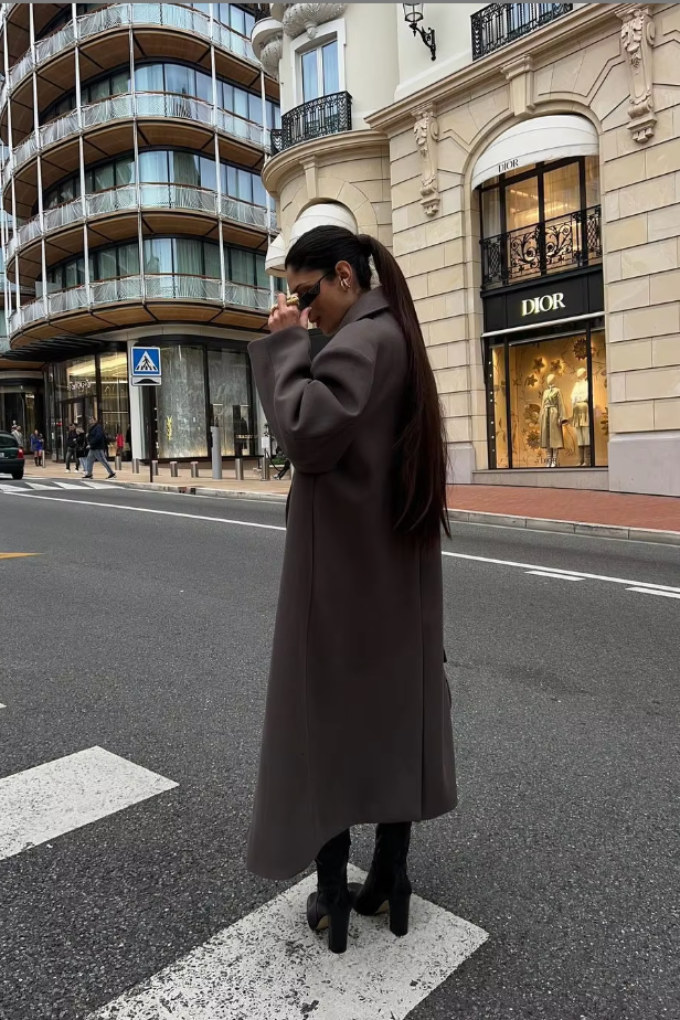 Sassa Coat | Autumn Elegant Double-Breasted Long Wool Coat