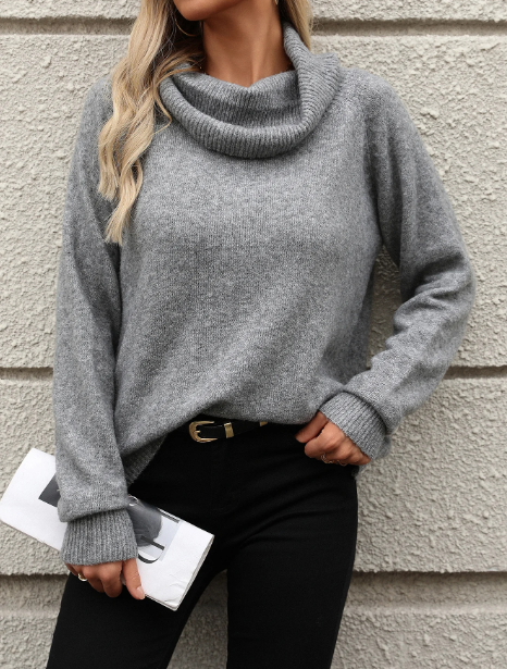 Thora Jumper | Autumn Knitted Cowl Neck Jumper