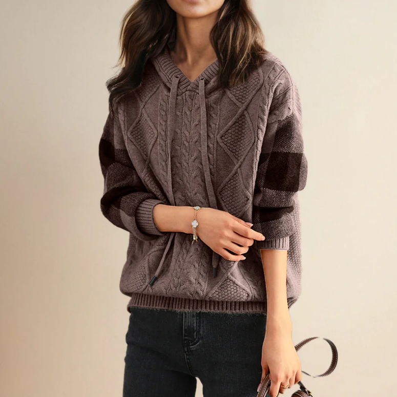 Thirza Jumper | Autumn Knitted Hoodie Jumper