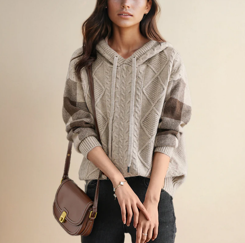 Thirza Jumper | Autumn Knitted Hoodie Jumper