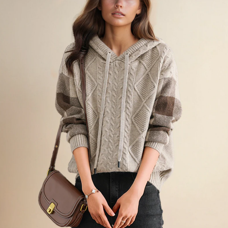Thirza Jumper | Autumn Knitted Hoodie Jumper