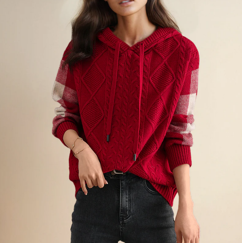 Thirza Jumper | Autumn Knitted Hoodie Jumper