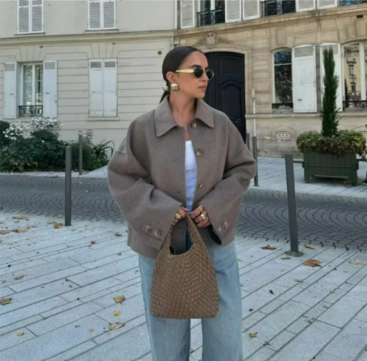 Thalia Jacket | Autumn Cropped Button-Up Jacket