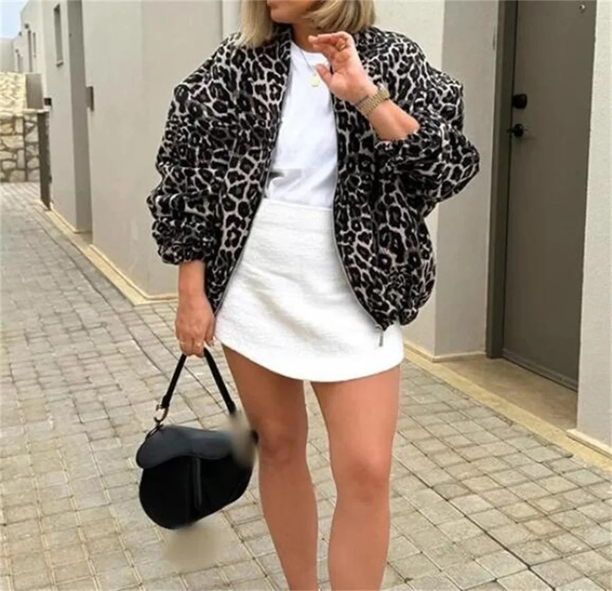 Shaina Jacket | Autumn Leopard Print Casual Jacket