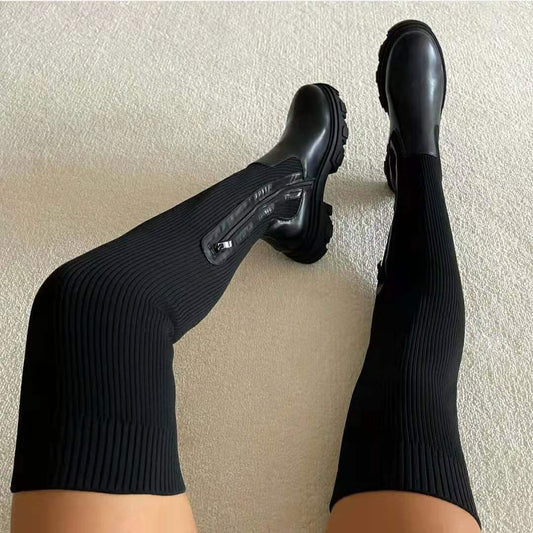 Olivette Women's Over-the-Knee Boots | Trendy Fall Sock Boots
