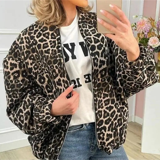Shaina Jacket | Autumn Leopard Print Casual Jacket