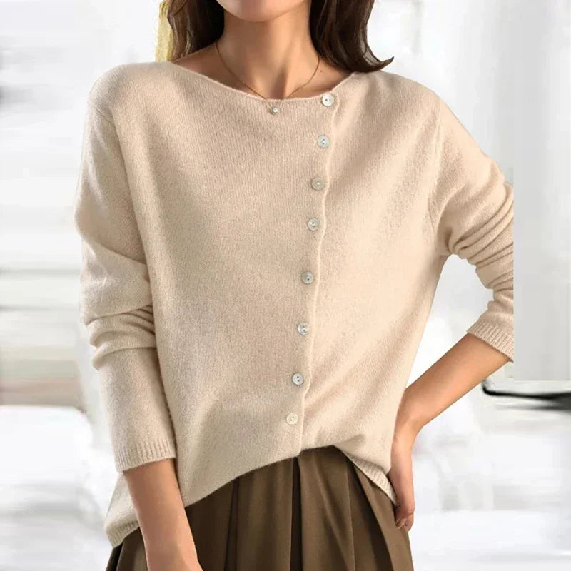 Eleanor Sweater | Cashmere Cardigan with Button Autumn
