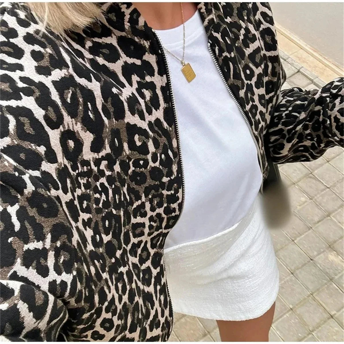 Shaina Jacket | Autumn Leopard Print Casual Jacket