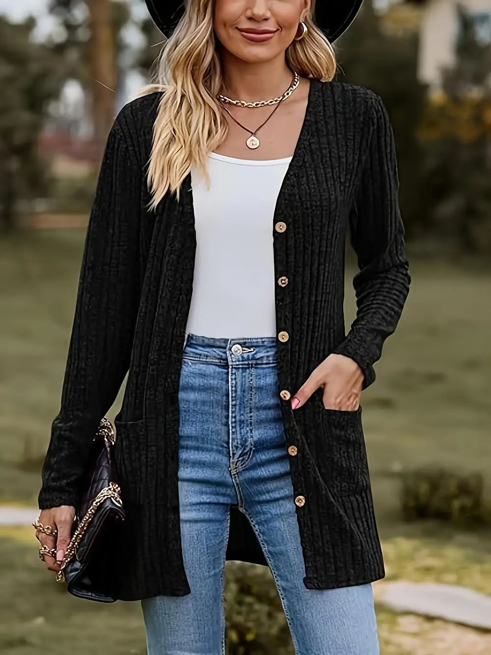 Tiffany Cardigan | Autumn Long Button-Up Cardigan