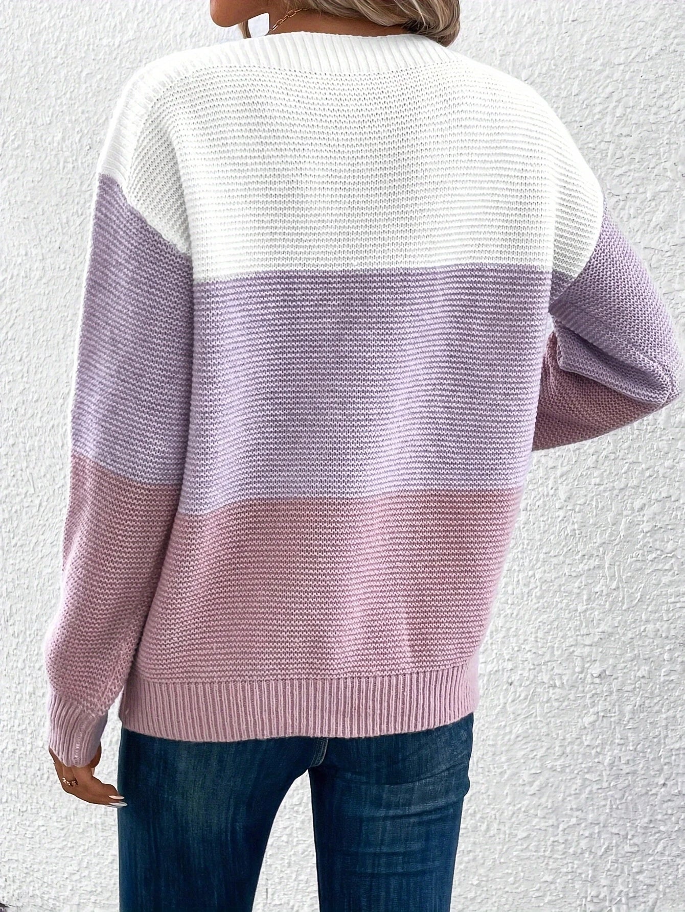 Tiara Jumper | Autumn Color Block Knitted Jumper