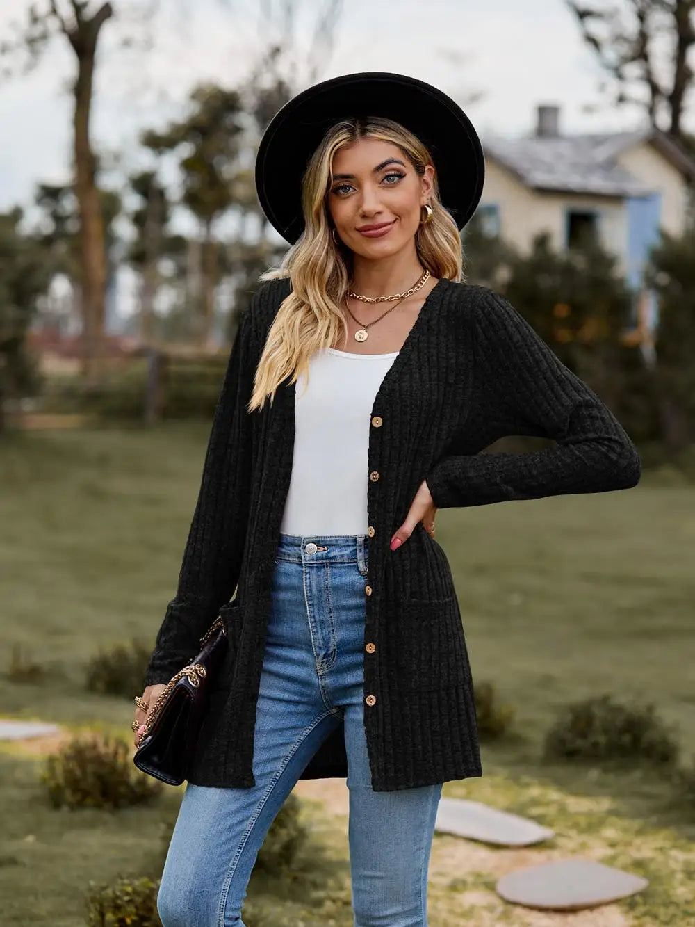 Tiffany Cardigan | Autumn Long Button-Up Cardigan