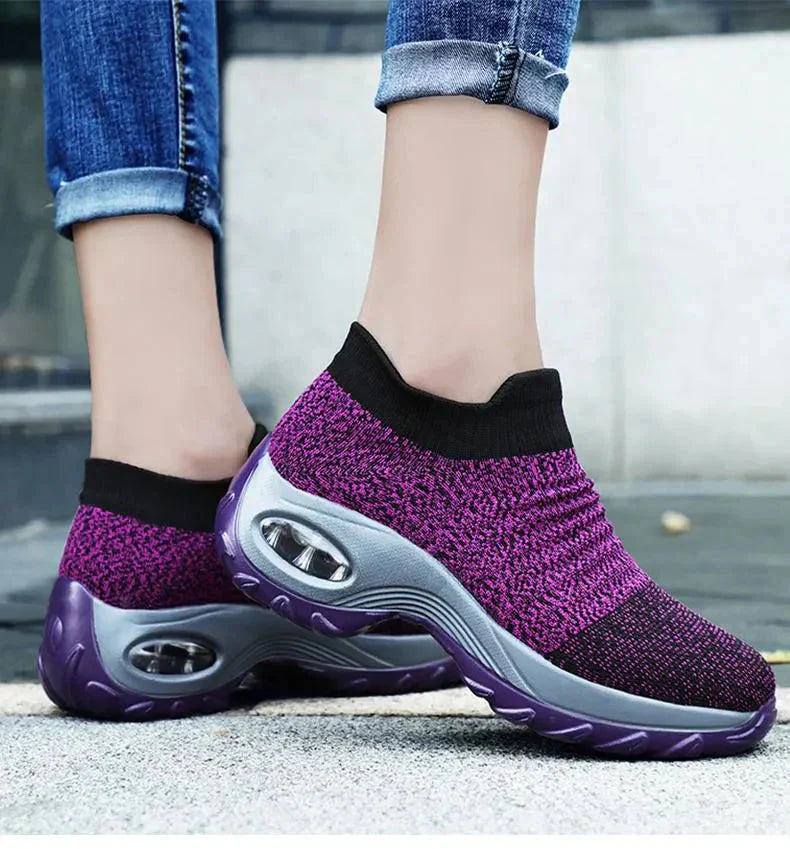 Viridiana Sneakers | Breathable Slip-On Walking Sneakers with Arch Support