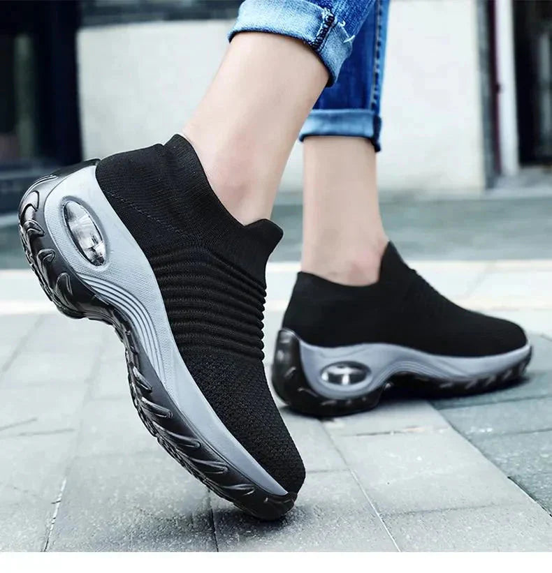 Viridiana Sneakers | Breathable Slip-On Walking Sneakers with Arch Support