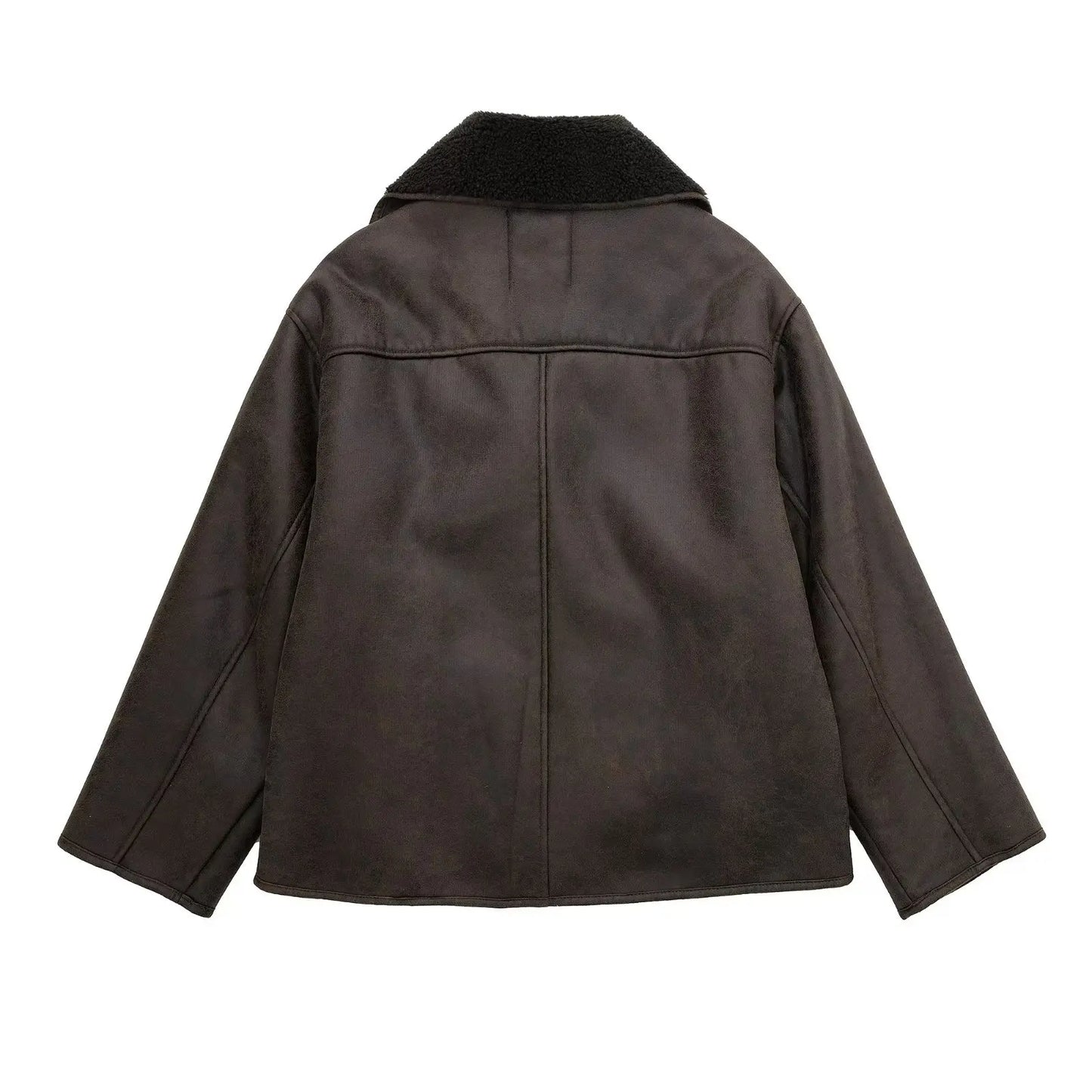 Sapphire Coat | Autumn Shearling-Lined Faux Suede Coat