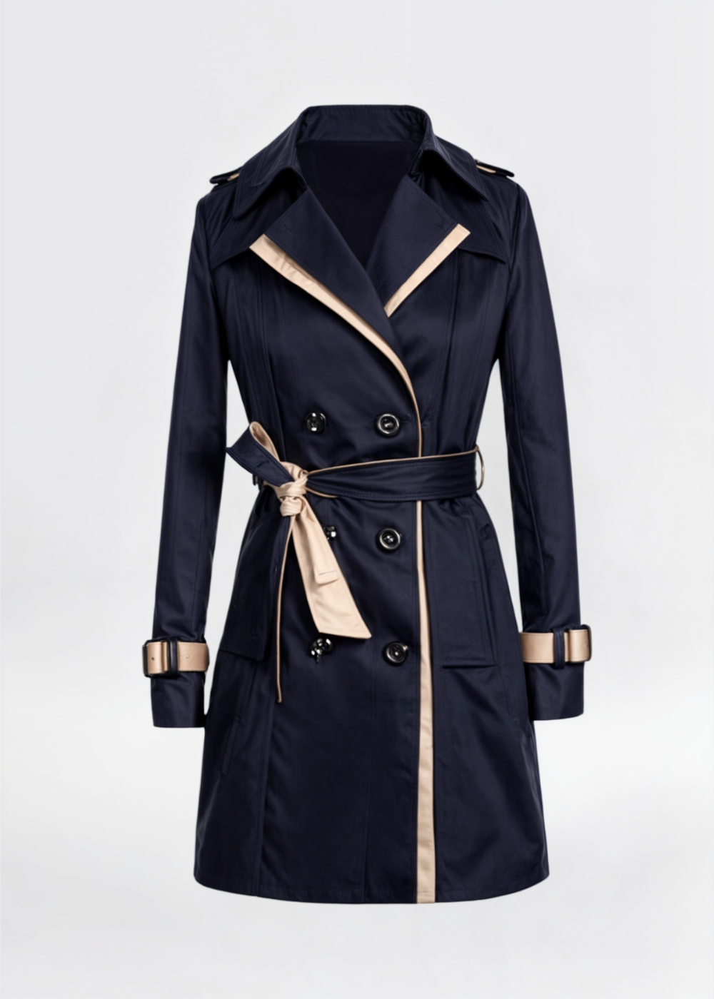 Ragini Trench Coat | Women's Autumn Double-Breasted Trench Coat