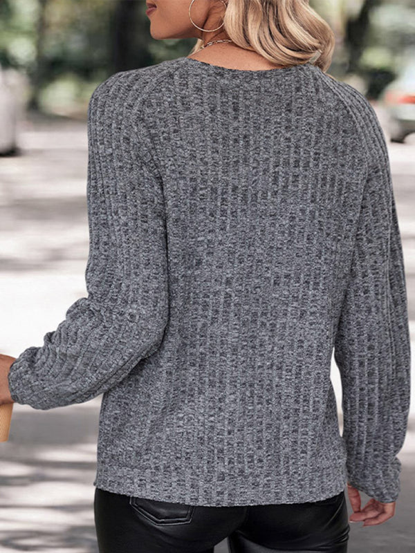 Phaedra Jumper | Women's Autumn Grey Wide Ribbed Knit Jumper