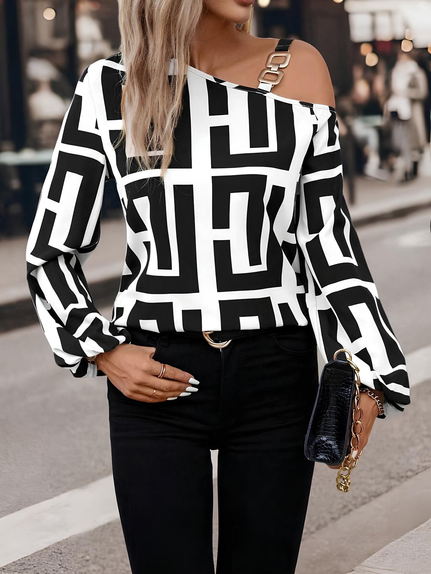 Vanya Shirt | Modern Patterned Shirt for Women