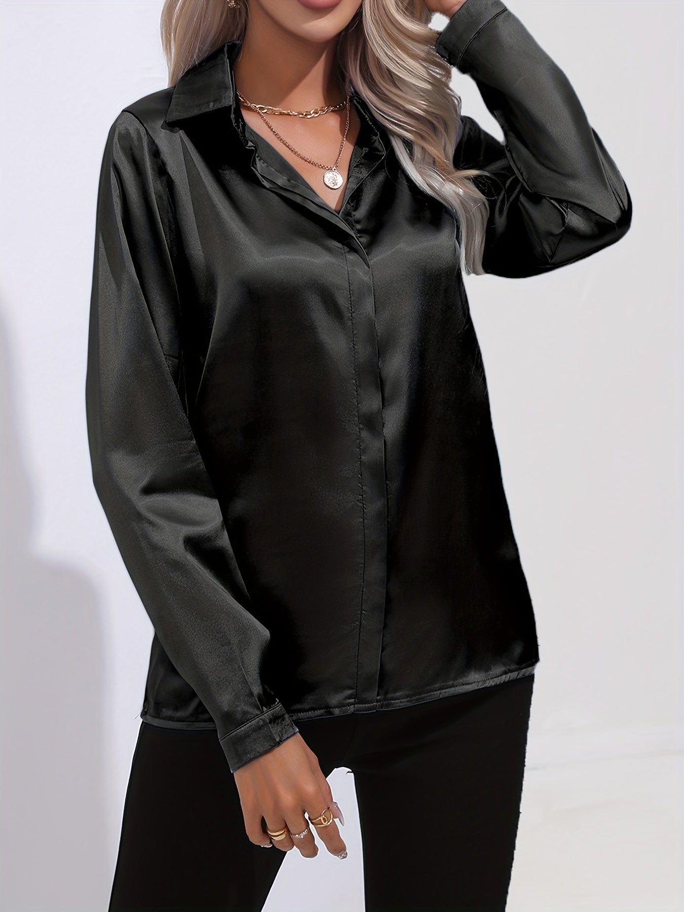 Winifred Blouse | Chic Satin Blouse for Women