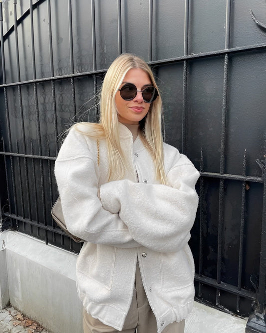 Tammie Jacket | Autumn Oversized Wool Bomber Jacket